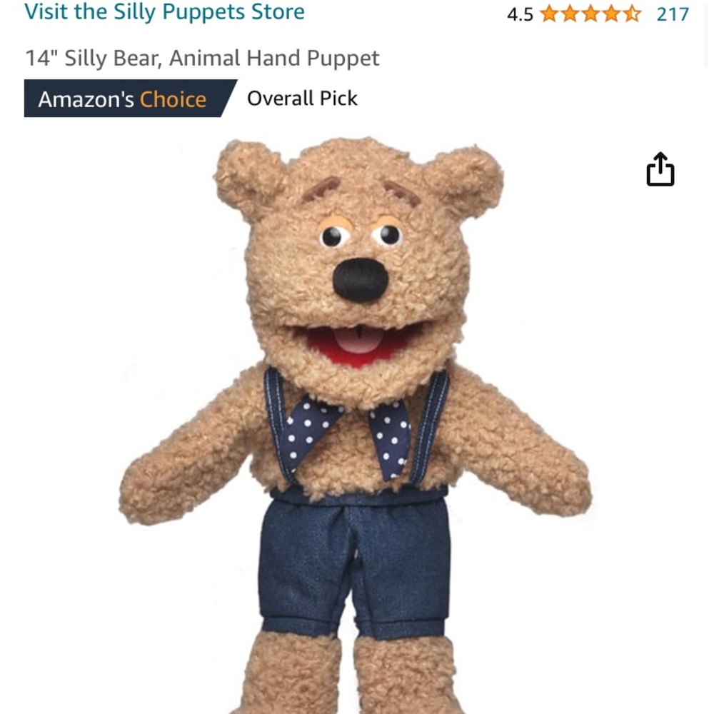 Silly Bear Puppet 14”